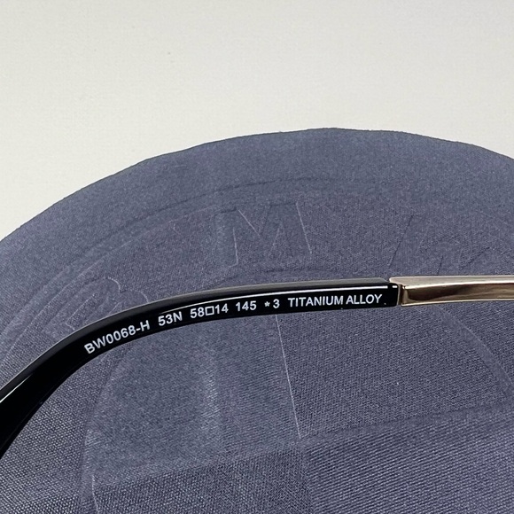 BMW 53N Blonde Havana / Shiny Gunmetal / green Lens Brown and Black Sunglasses - Picture 6 of 9